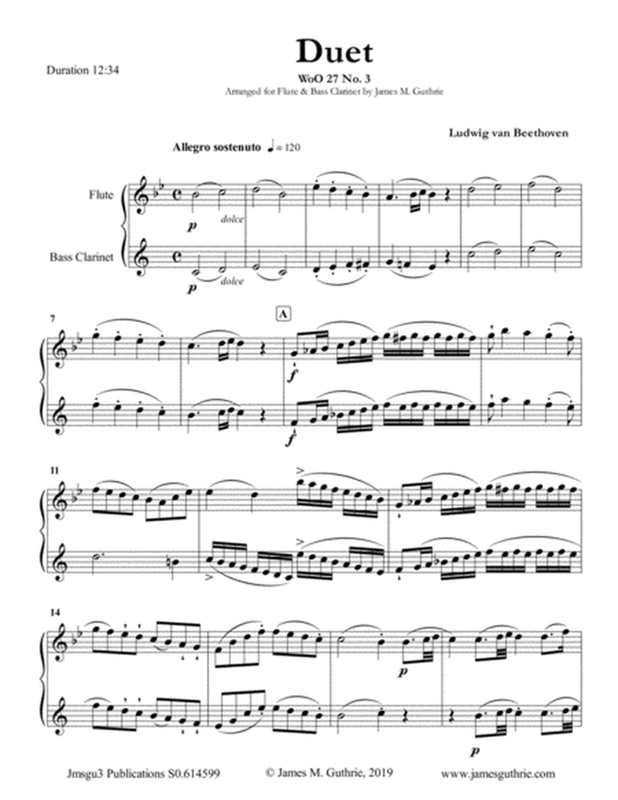 Beethoven: Duet WoO 27 No. 3 for Flute & Bass Clarinet image number null