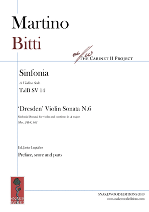 Book cover for Martino Bitti. Dresden sonata N.6 in A major