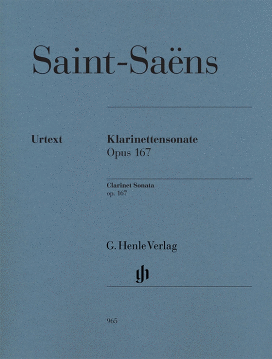 Saint-Saens - Clarinet Sonata Op 167 Urtext