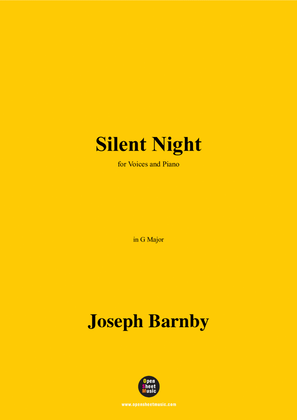Book cover for Barnby-Silent Night,in G Major
