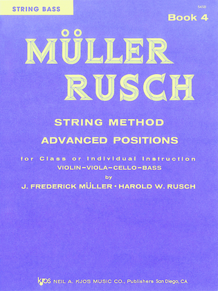 Book cover for Muller-Rusch String Method Book 4 - Violin