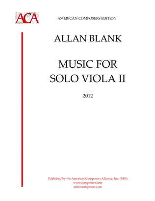 Book cover for [Blank] Music for Solo Viola II