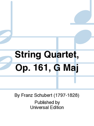 Book cover for String Quartet, Op. 161, G Maj