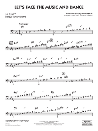 Book cover for Let's Face the Music and Dance (arr. Michael Philip Mossman) - Bass Clef Solo Sheet