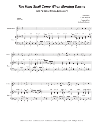 The King Shall Come (with "O Come, O Come, Emmanuel") (Bb-Clarinet solo and Piano)