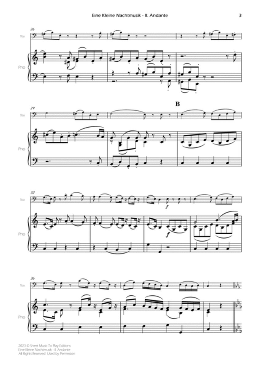 Eine Kleine Nachtmusik (2 mov.) - Tuba and Piano (Full Score and Parts) image number null