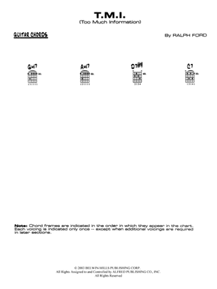 T.M.I. (Too Much Information): Guitar Chords