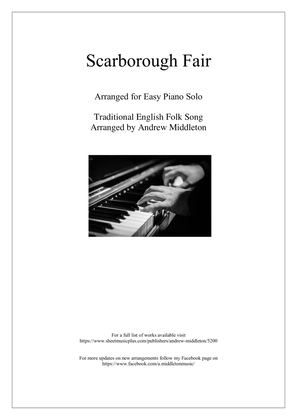 Book cover for Scarborough Fair arranged for Easy Piano