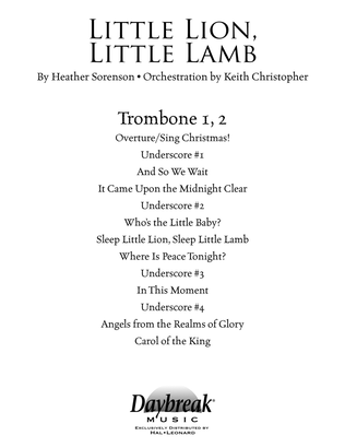 Book cover for Little Lion, Little Lamb - Trombone 1 & 2