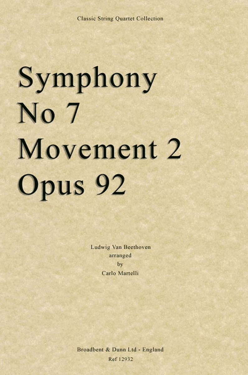 Symphony No. 7 Movement 2, Opus 92