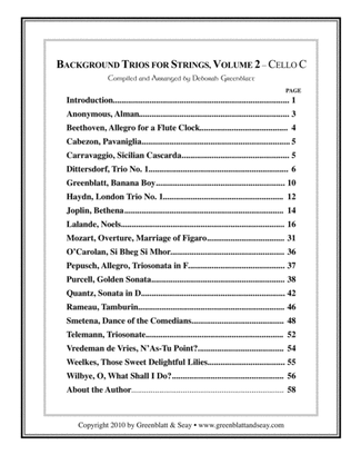 Background Trios for Strings, Volume 2 - Cello C