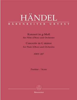 Concerto for Flute (Oboe) and Orchestra g minor HWV 287