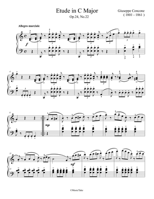 Concone Etude in C Major Op.24, No.22