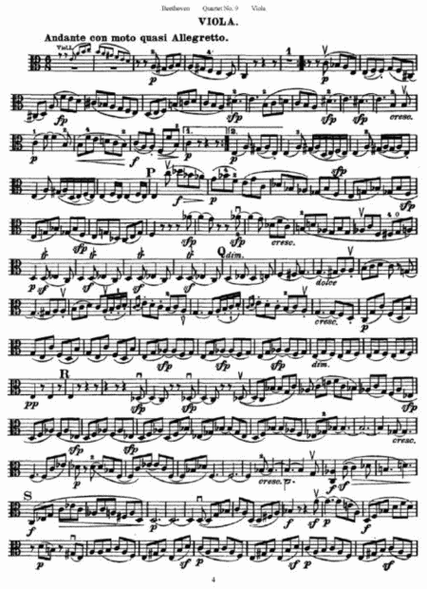 L. v. Beethoven - Quartet No. 9 in C MAjor Op. 59, No. 3