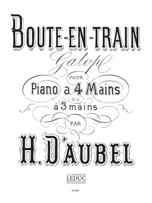 Book cover for Boute En Train, Galop (piano Duet)