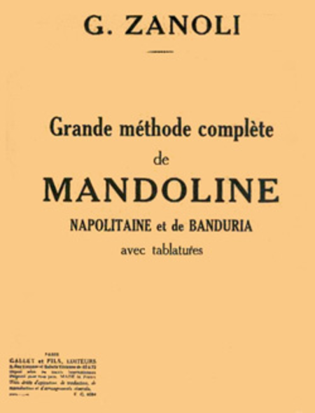 Methode complete de mandoline napolitaine avec tablatures