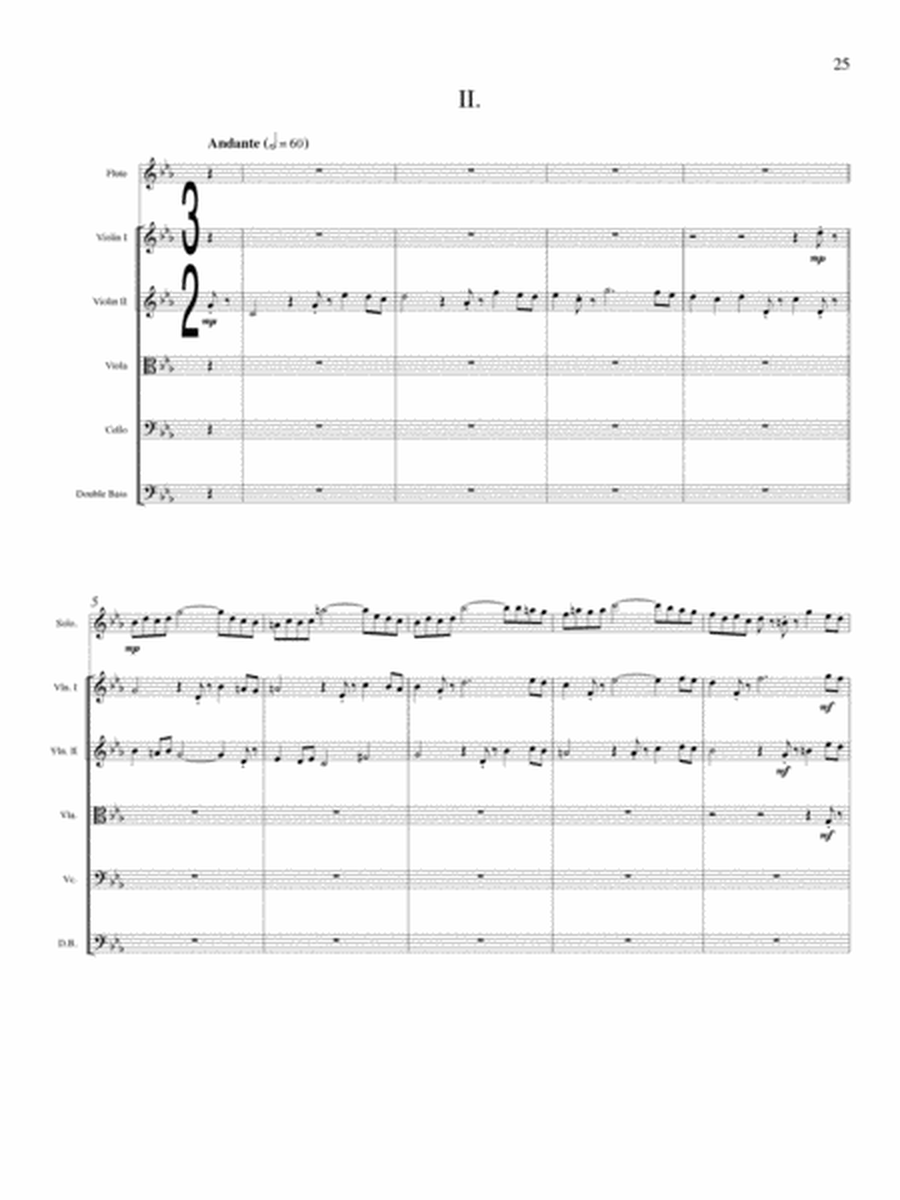 Concerto for Flute, Strings and Percussion (Score and Parts)