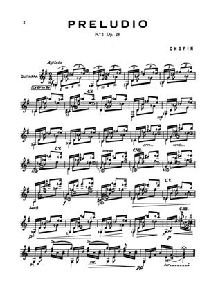 Book cover for Chopin: Various Preludes Transcribed for Guitar