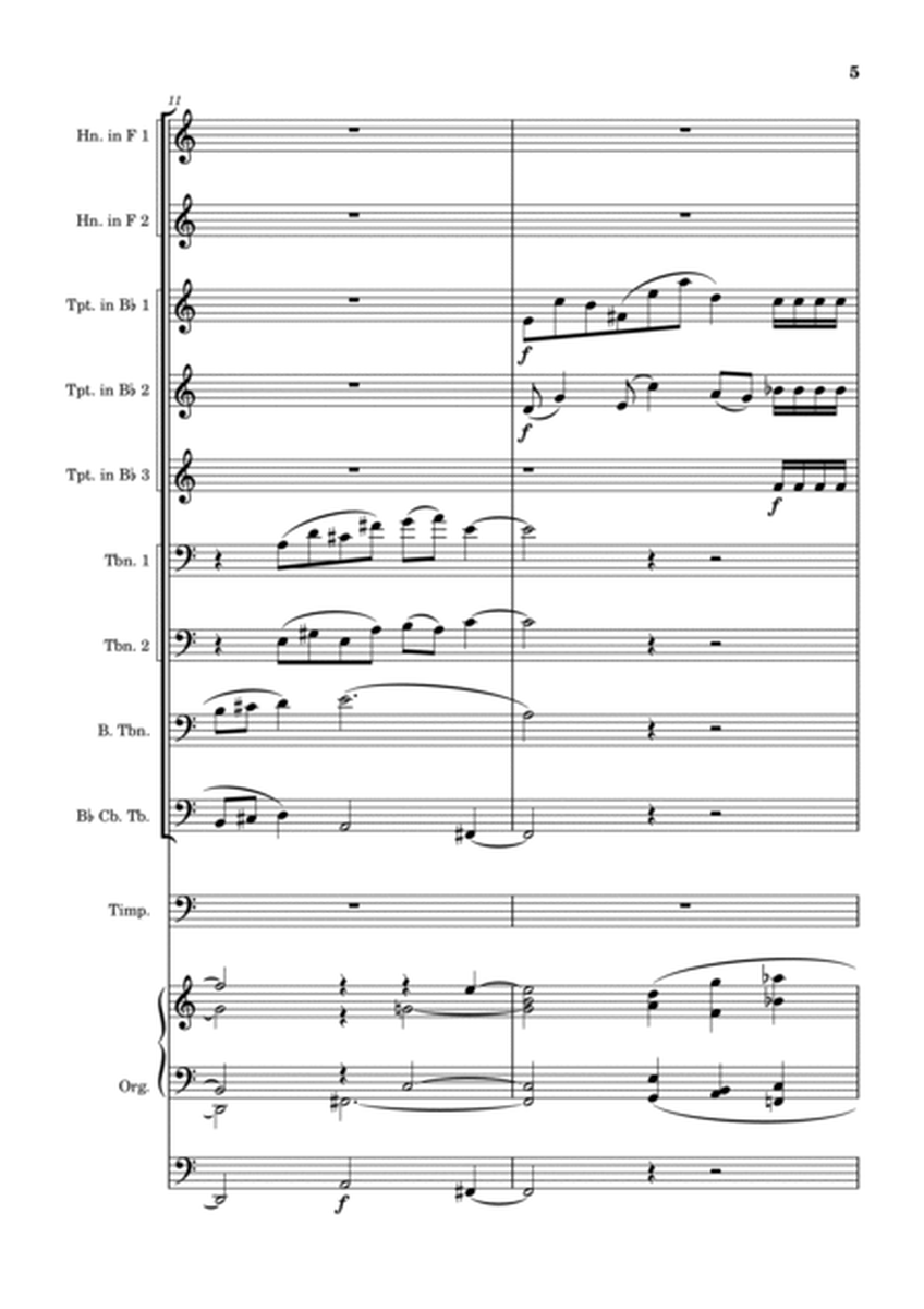 Fanfares with Chorale for Brass, Organ & Timpani - Score Only image number null