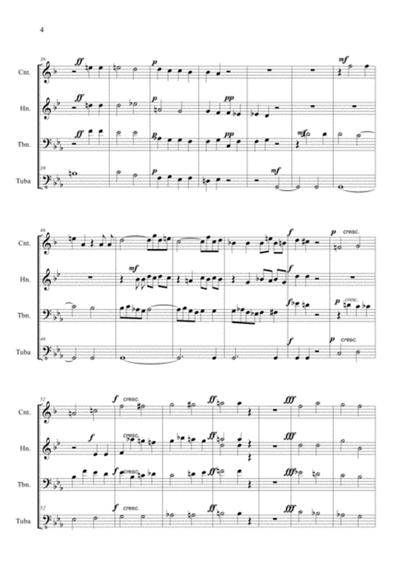 CHRISTUS FACTUS EST - WAB 11 - Bruckner - Arr. for Brass Quartet - With Parts image number null