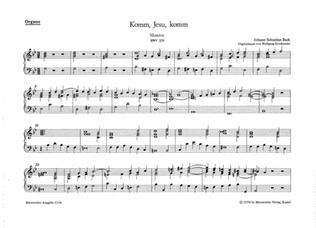 Book cover for Komm, Jesu, komm, BWV 229