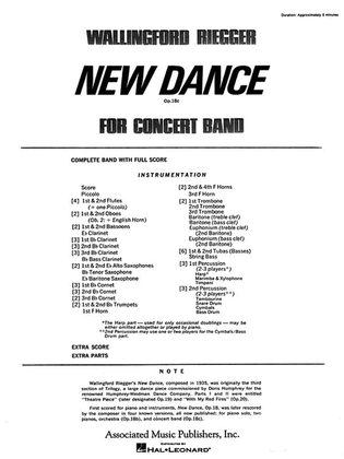 Book cover for New Dance for Band, Op. 18b (finale)