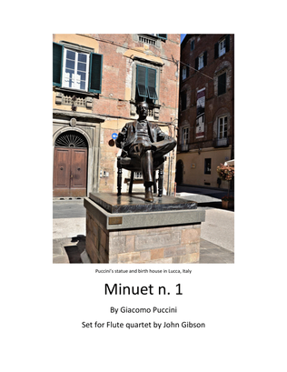 Book cover for Puccini Minuet n. 1 set for Flute Quartet