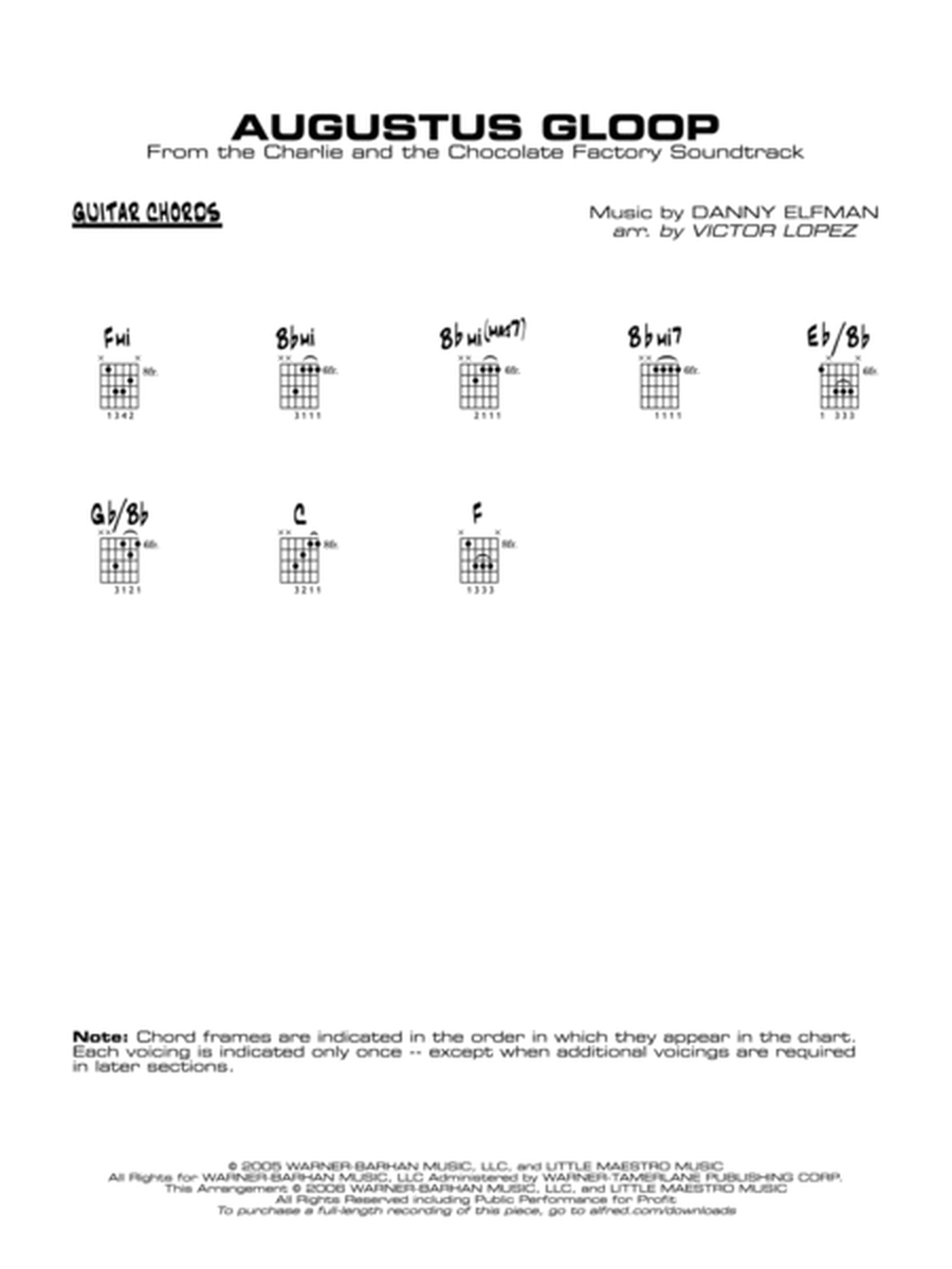 Augustus Gloop: Guitar Chords