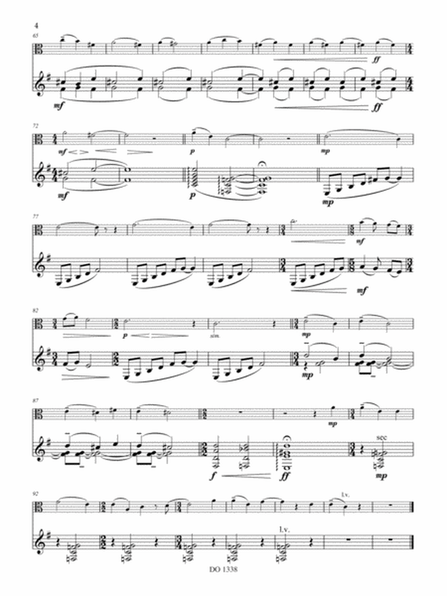 Four brief works for viola and guitar