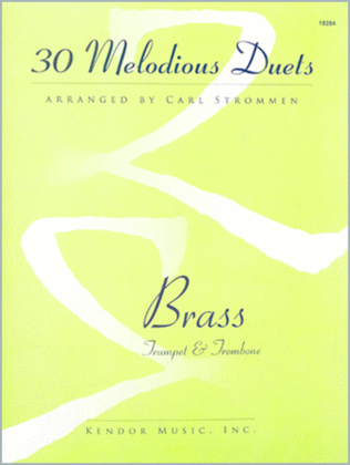 Book cover for 30 Melodious Duets Trumpet & Trombone