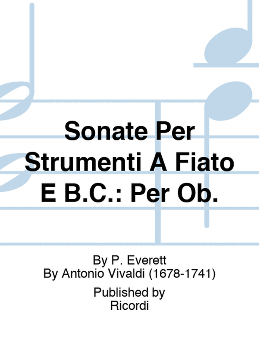 Sonata per 2 oboi e BC in Sol Min Rv 81