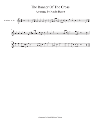 Book cover for The Banner Of The Cross (Easy key of C) - Clarinet