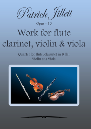 Book cover for Work for flute, clarinet, violin & viola