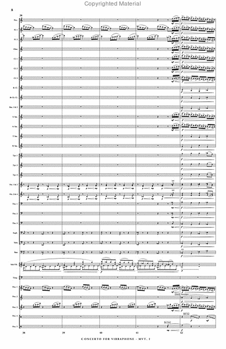 Concerto for Vibraphone & Wind Ensemble (score & parts) image number null