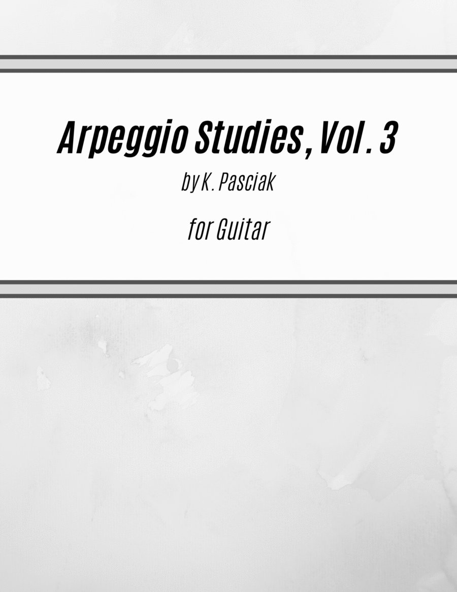 Arpeggio Studies for Guitar, Vol. 3 image number null