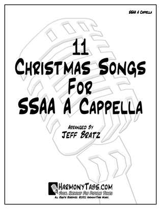 Book cover for 11 Christmas Songs for SSAA A Cappella