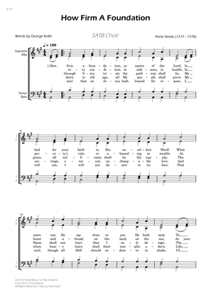 How Firm A Foundation - SATB Choir