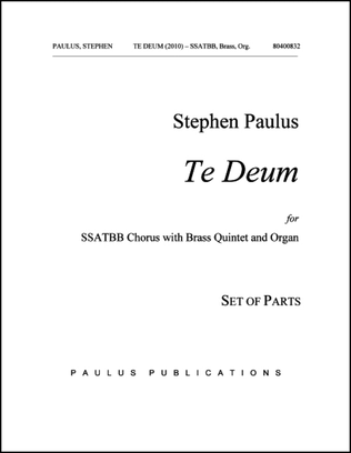 Book cover for Te Deum (2010) - Brass Parts