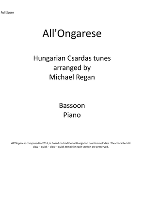 Book cover for All'Ongarese