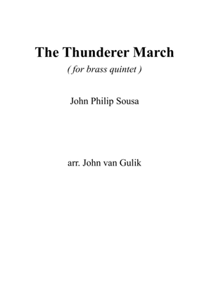 Book cover for The Thunderer March - for brass quintet