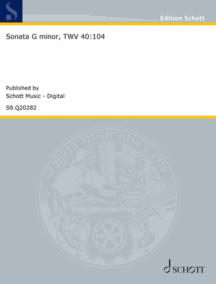 Book cover for Sonata G minor, TWV 40:104