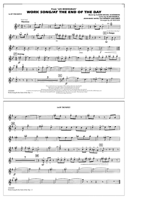 Book cover for Work Song/At the End of the Day (Les Misérables) (arr. Jay Bocook) - 1st Bb Trumpet