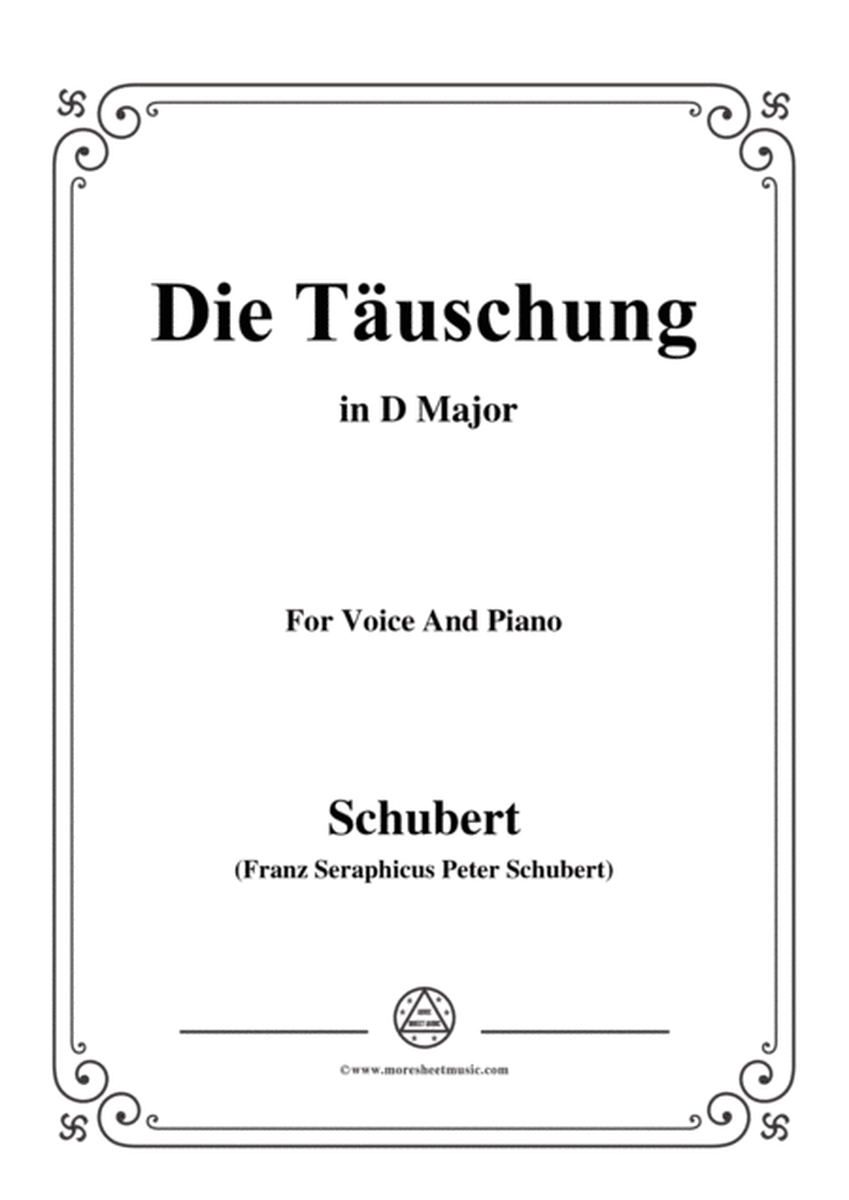 Schubert-Die Täuschung,Op.165 No.4,in D Major,for Voice&Piano image number null