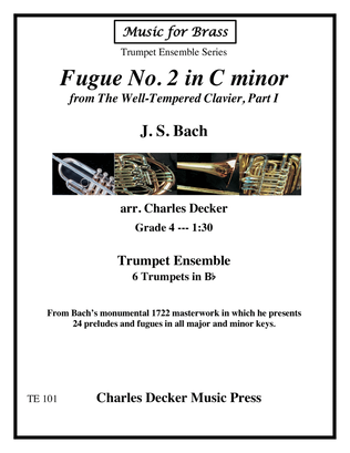 Book cover for Fugue in C minor from The Well-Tempered Clavier, Book 1 for Trumpet Ensemble