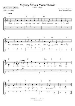 Mędrcy Świata Monarchowie (Polish Christmas Carol) [UKULELE TAB]