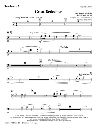 Great Redeemer - Trombone 1 & 2