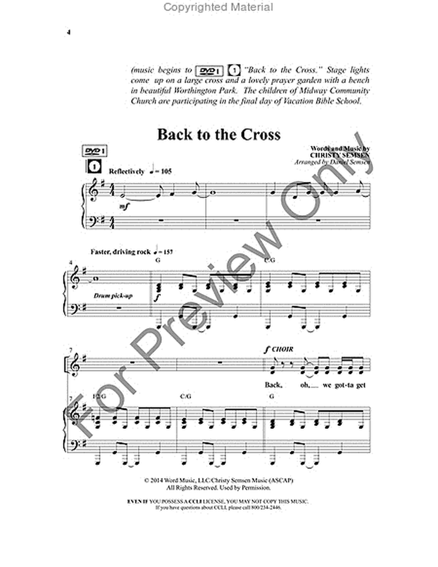 Back To The Cross - Choral Book image number null