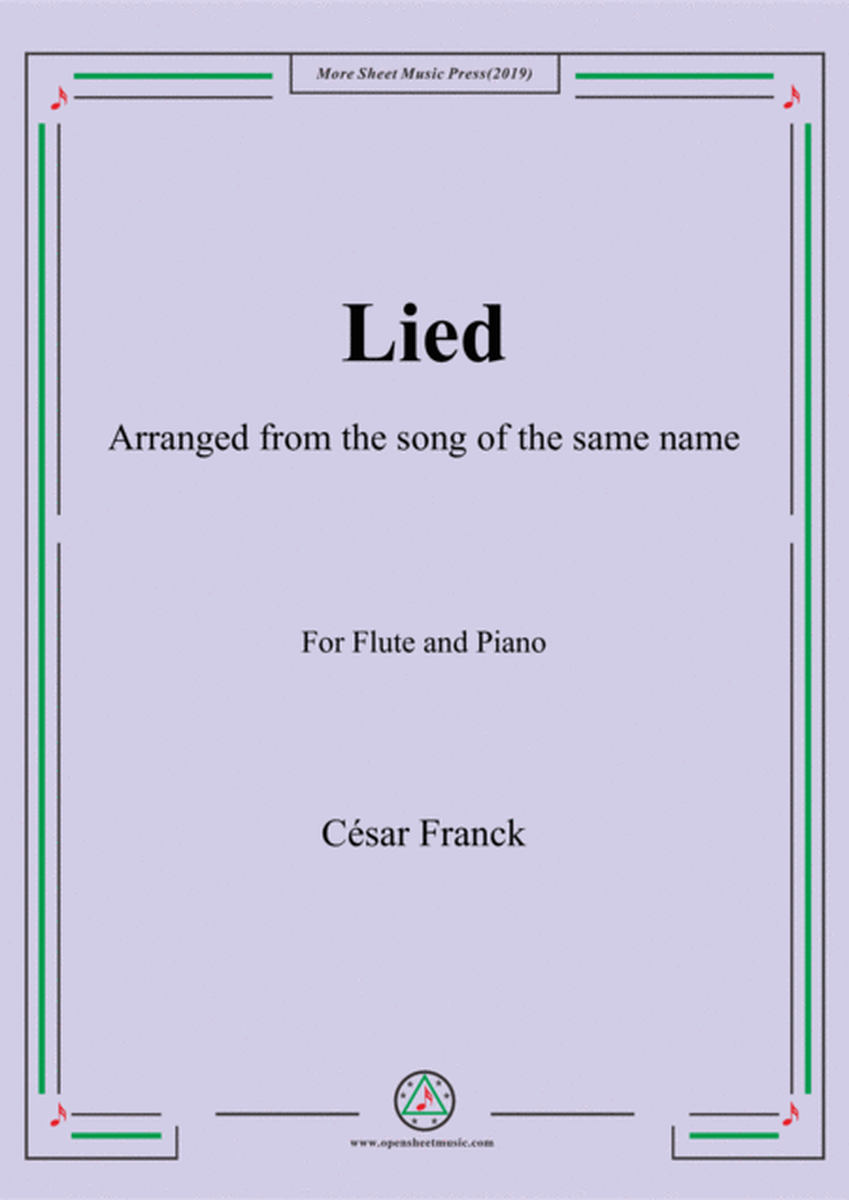 Franck-Lied,for Flute and Piano image number null
