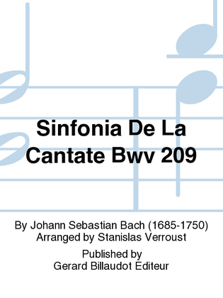 Book cover for Sinfonia de la Cantate BWV 209