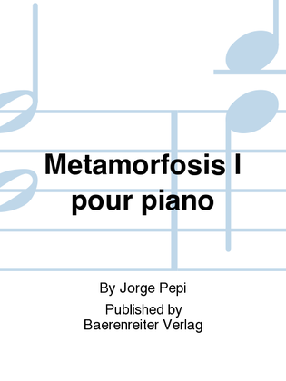 Book cover for Metamorfosis I pour piano (1989)